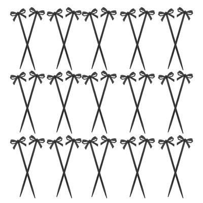 30 Stück Vorspeisen-Fruchtgabel Papierbecher Cocktailzubehör Dekorationen Fiesta Cupcake Toppers Schwarz Baby