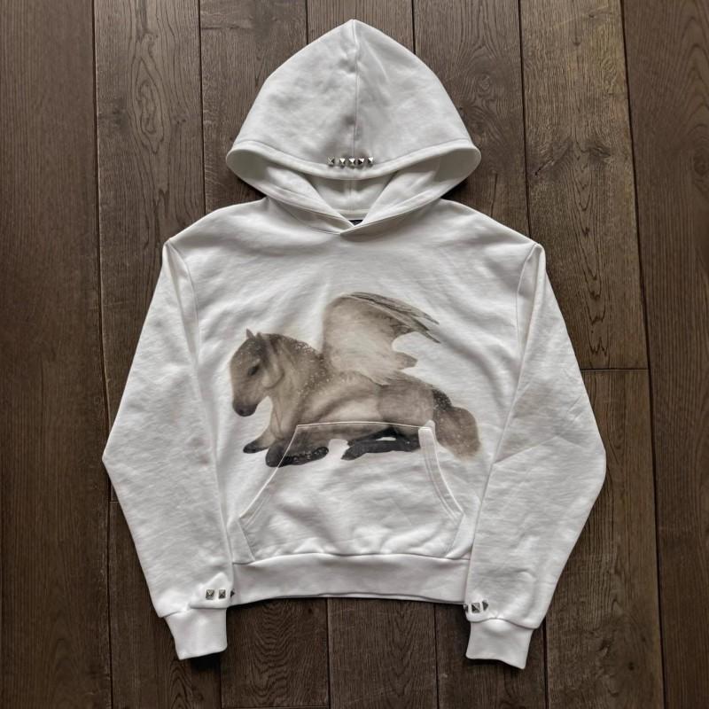 Casual Oversized Hoodie With Animal Print Streetwear Style Teens Young Adults Loose Fit Long Sleeve Pullover