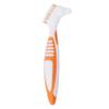 Denture Toothbrush Dual Head Safe Denture Cleaning Tools for Partial Dentures Half Dentures Complete Dentures Orange