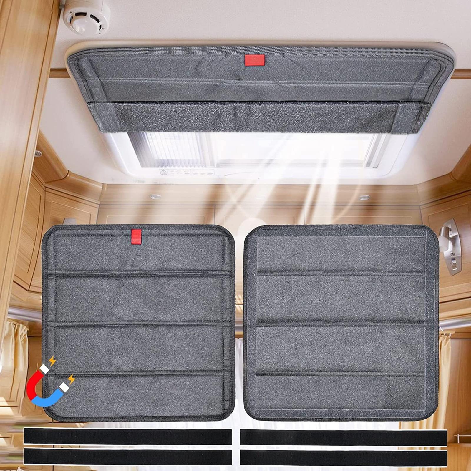 

RV Fan Sunroof -Mosquito Net Sunscreen Heat Insulation Sunshade Roof Magnetic Suction Screen Sun Shade Ventilation one size