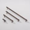 Antique Black Nickel Solid Brass Knurled T-Bar Handles Knobs for Furniture Cabinets Kitchens Drawers Wardrobes Dressers Bedroom