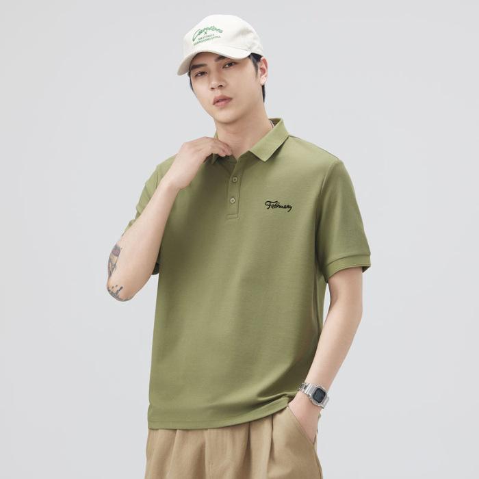 Summer Thin Three-dimensional Silicone Printed Short-sleeved POLO Shirt Men's T-shirt Top