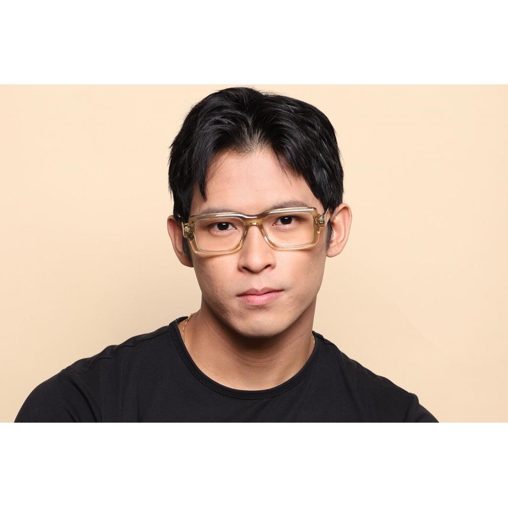 Full Rim Square Transparent Yellow Smartbuy Collection Cito 105304 C4 Fashion Unisex Eyeglasses