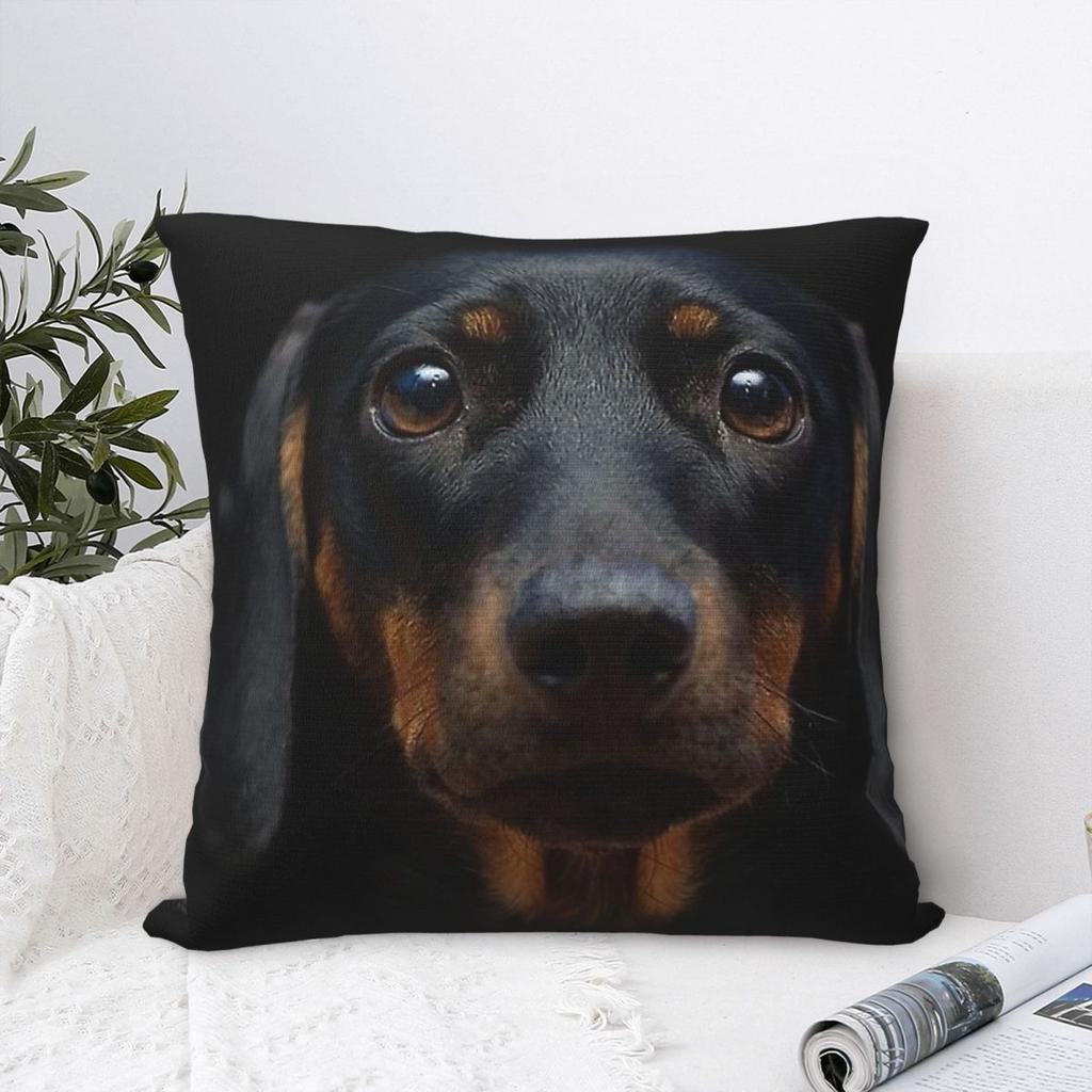 Dachshund Dog Square Pillow Covers Polyester Home Wiener Sausage Doxie Cushion Case Cute Decor Pillowcase 4040