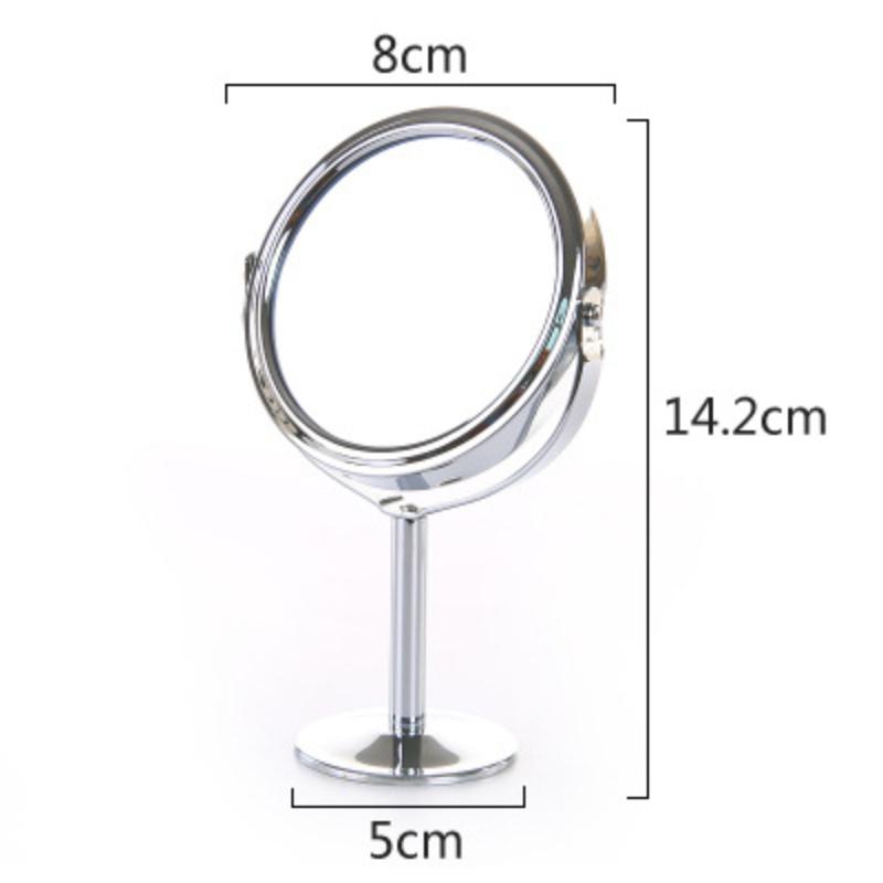 Miroir de maquillage de bureau double face HD en métal grossissant petit miroir de bureau grand miroir rotatif de bureau miroir de vanité