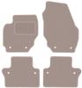 Beige Velour Floor Mats For: Volvo XC70 III Station Wagon (2007-2016)