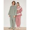 Lunaluz Women S Cotton Long Sleeve Round Neck Two Piece pajamaS Merry Check