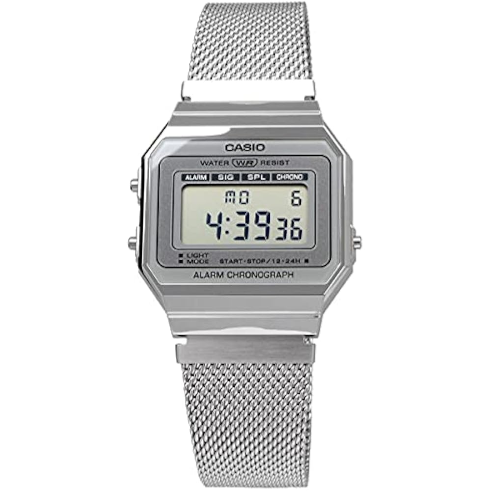 Casio CASIO Digital Watch Vintage Series A700WM-7A Metal Mesh Band Men's Women's Silver Oversea...