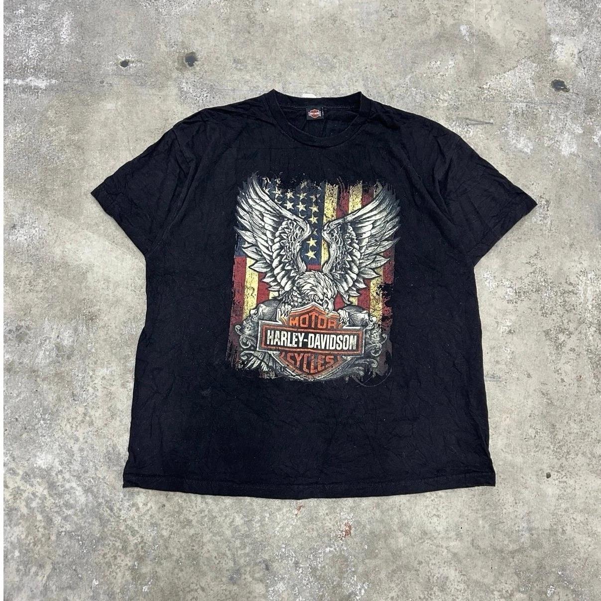 Harley Davidson Black T-Shirt Size 2X Wisconsin Oconomowoc L