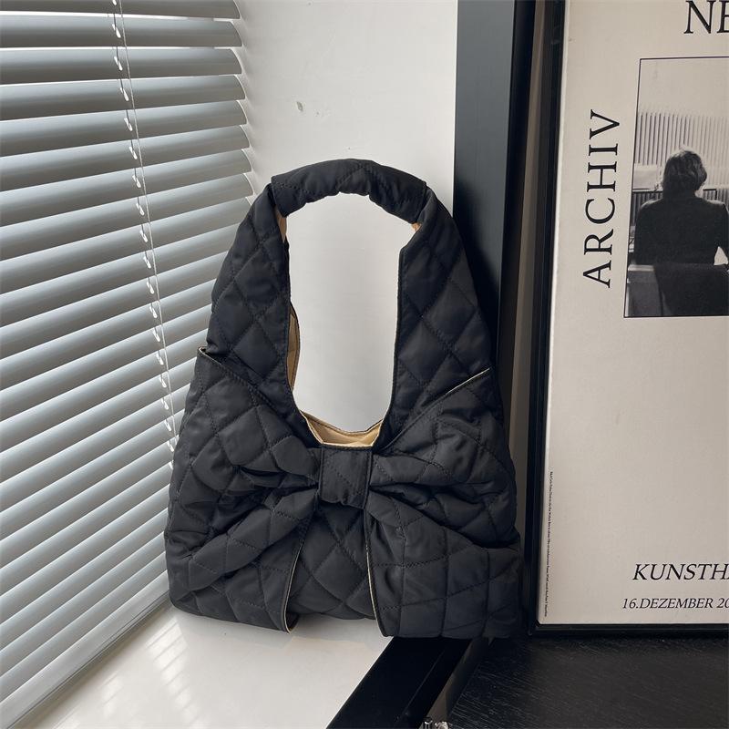 

Retro plaid vest bag large capacity shoulder bag light shopping bag versatile bag female student чёрный