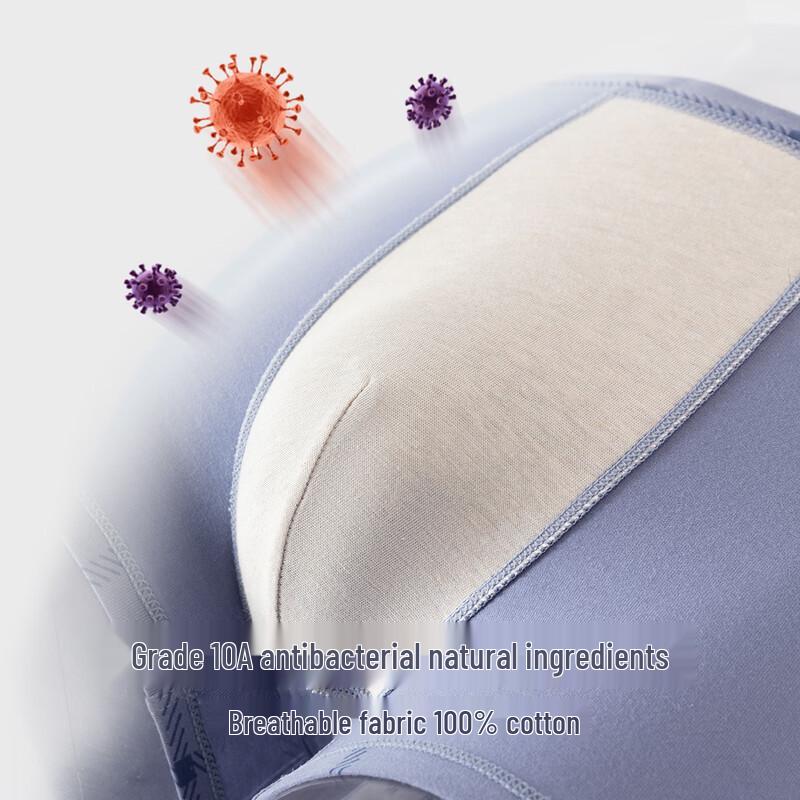 Ding Guagua Men's Cotton Antibacterial Boxer Briefs 3-Pack