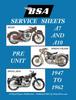Kniha BSA A7 - A10 'Service Sheets' 1947-1962 for All Rigid, Spring Frame and Swing Arm Group 'a' Motorcycles