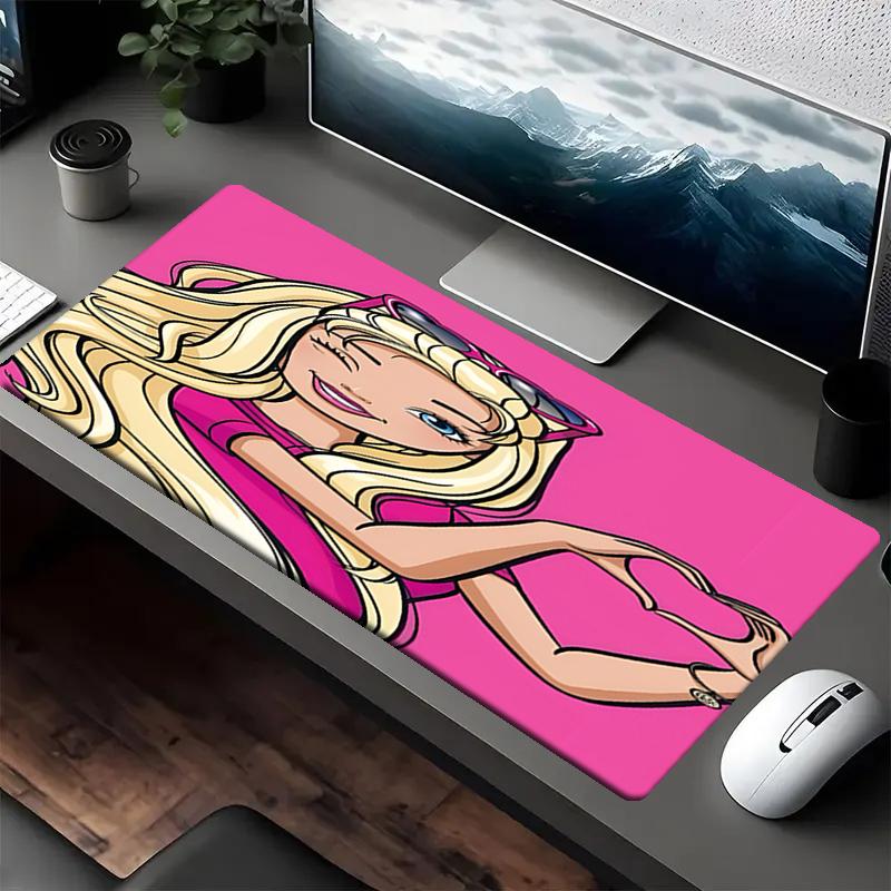 Barbie Theme Mouse Pad, Non Slip Rubber Base, Multifunctional Office & Home Decor, Perfect for Workspace Personalization.