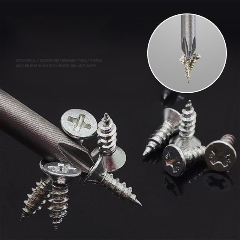 Schraubendreher-Set, starker magnetischer Batch-Kopf aus Stahl, Schlitz- und Kreuzschlitzschraubendreher-Bits, Autoreparatur-Dienstprogramm, Elektrowerkzeug-Zubehör