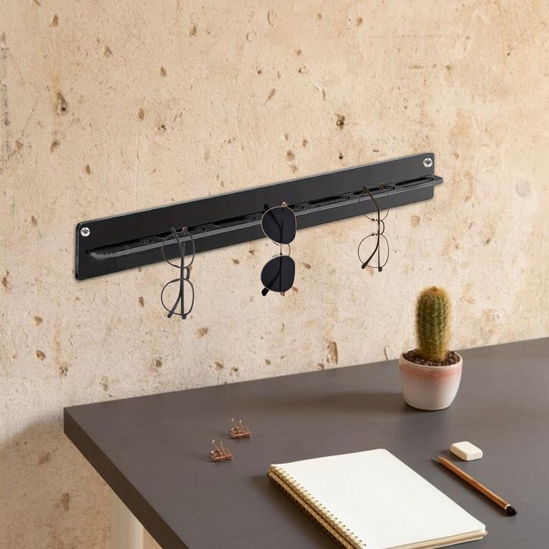 Sunglass Holder For Wall Acrylic Eyeglass Storage Display Holder Rack Multiple Eyeglass Stand Rack For 7 Sunglasses Organizer