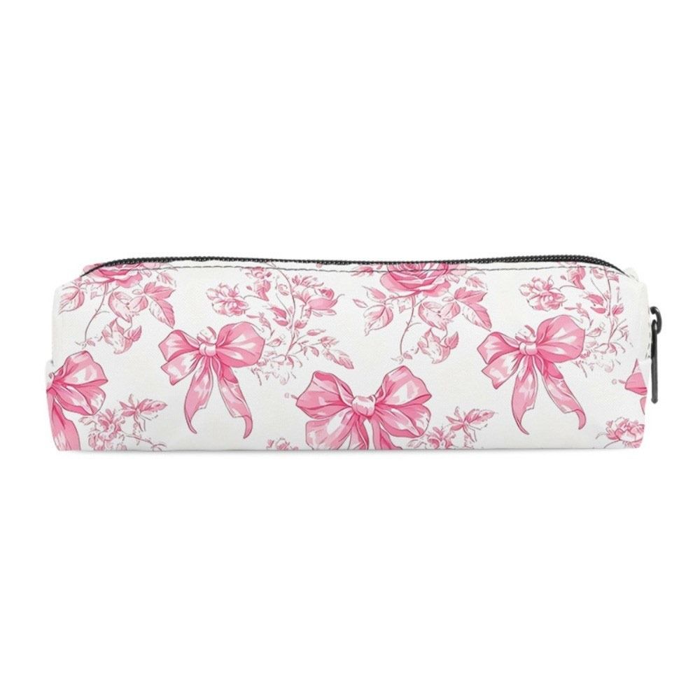 Portable Bowknot Pen Bag Zipper Closure Pencil Pouch New Pencil Case  School Supplies