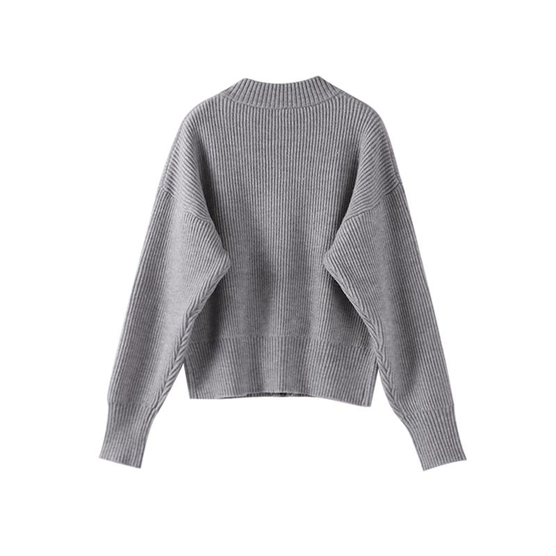 Women Casual O-Neck Knit Cardigan Autumn Winter Loose Long Sleeve Zipper Sweater Vintage Solid  All-matching Knitwear