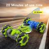 Mini Gesture Sensing RC Twist Stunt Car, Orange - 3 Control Modes, 360 Rotation, Double-Sided Climb & Drift with Lights & Sound, Ideal Birthday Gifts 