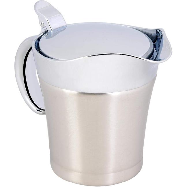 Sauce Gravy Pot - 304 Stainless Steel Thermal Insulated Double Wall Sauce Gravy Boat Pot Serving Jug(450ml)