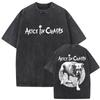 Limitierte Gewaschene Vintage Rockband Alice in Chains T-Shirts Herren Damen Retro Gothic Punk T-Shirts Herren Freizeit Übergroße T-Shirts