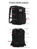 Tactical Camouflage Backpack: Large Capacity, Waterproof for Outdoor and Sports Activities