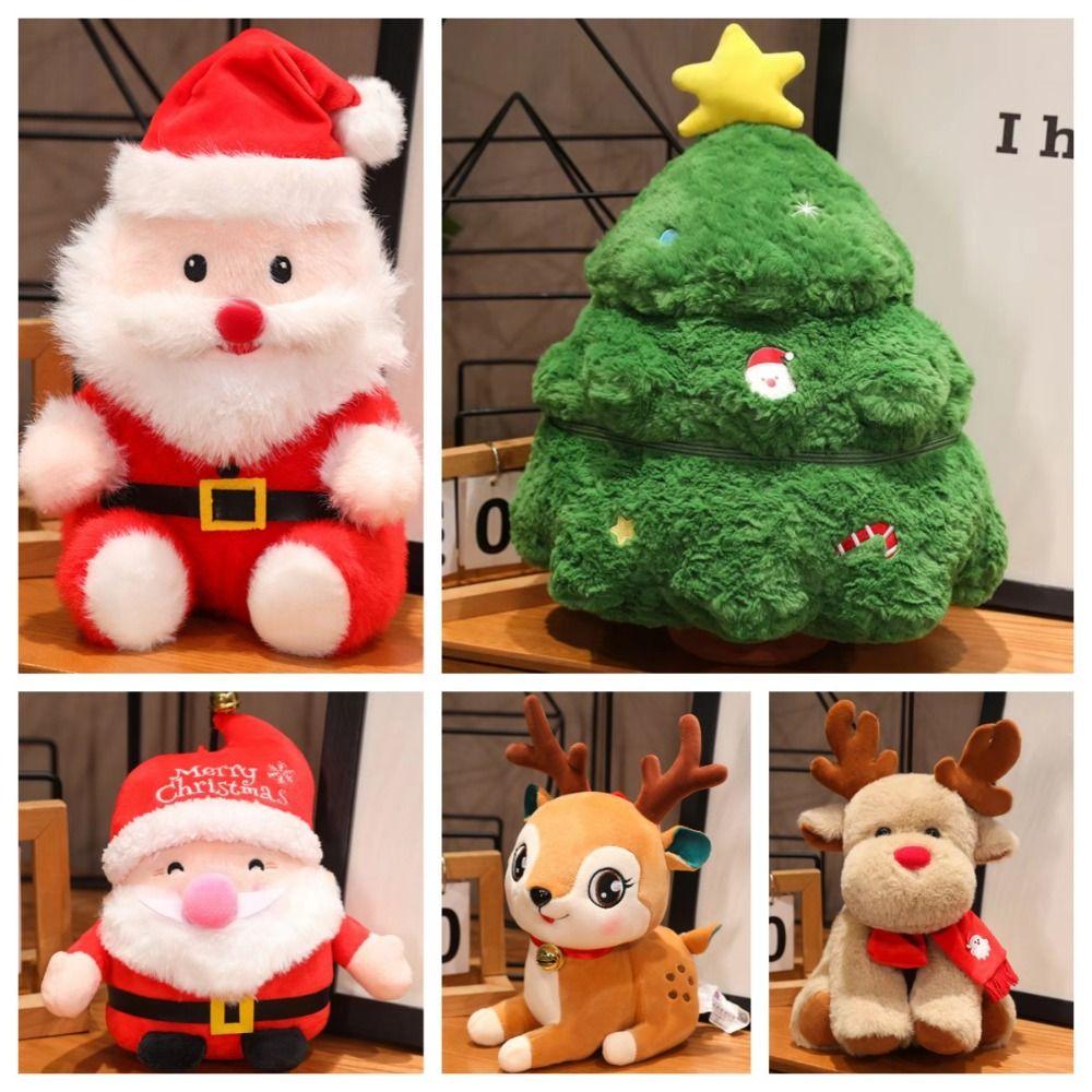 Christmas Tree Christmas Elk Plush Toy Plushies Santa Claus Plush Dolls  New Year Party Decorations