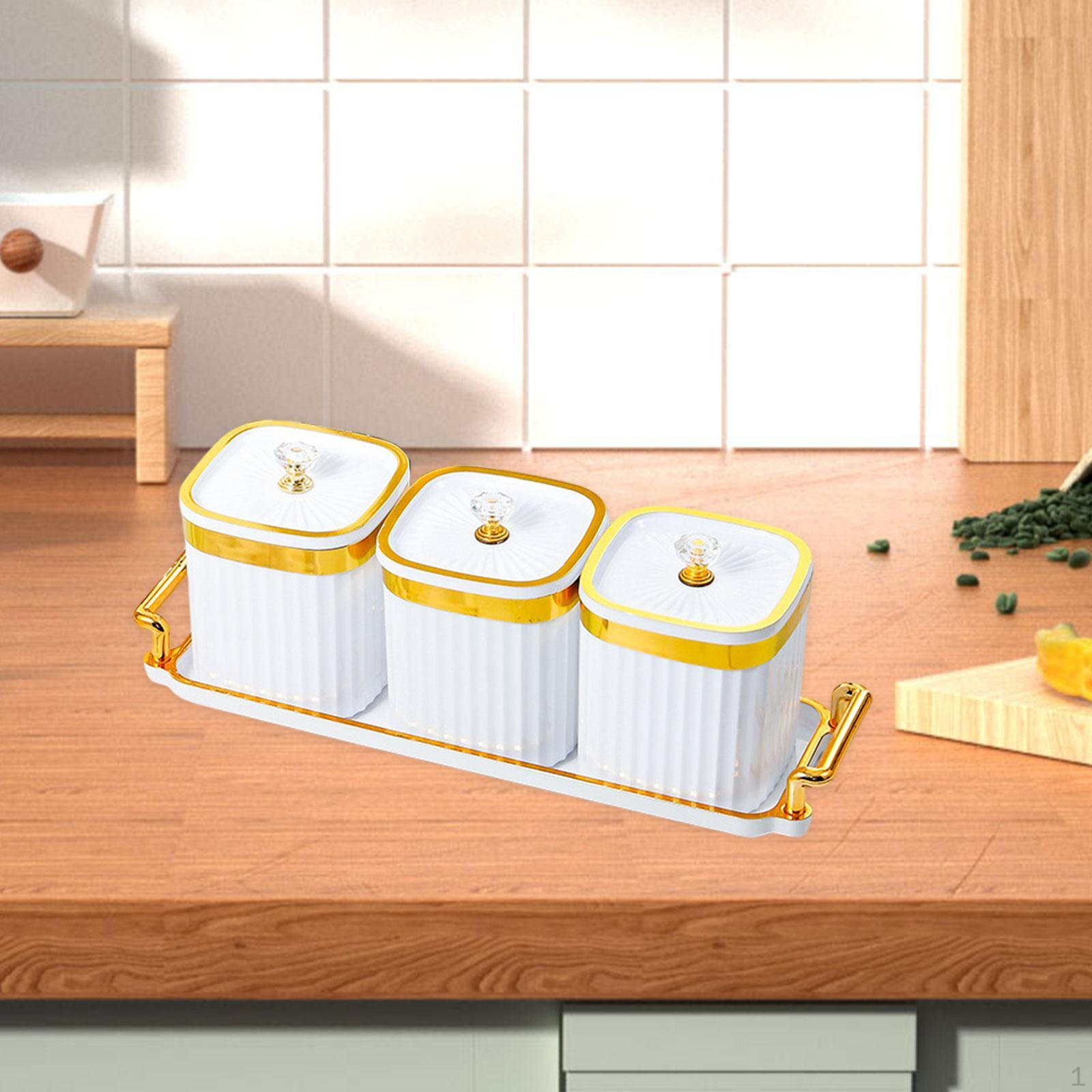 

Коробка для приправ с крышкой и подносом, тарелка для закусок, свадебный декор, разделенные сервировочные блюда