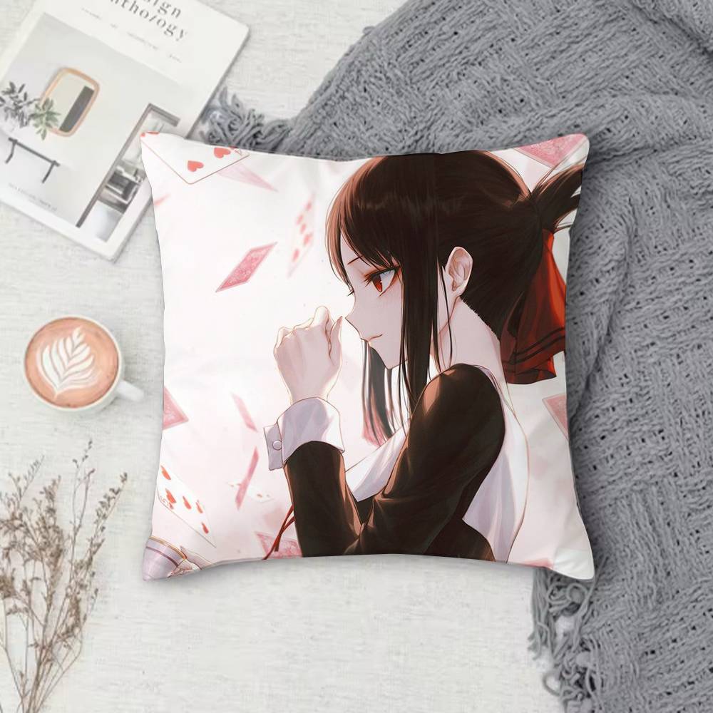 

Kaguyasama Love Is War Kaguyasama Doublesided Printed Square Pillow Cover Decorative Cushion Cover for Sofa Bedroom Bedside 30X30cm