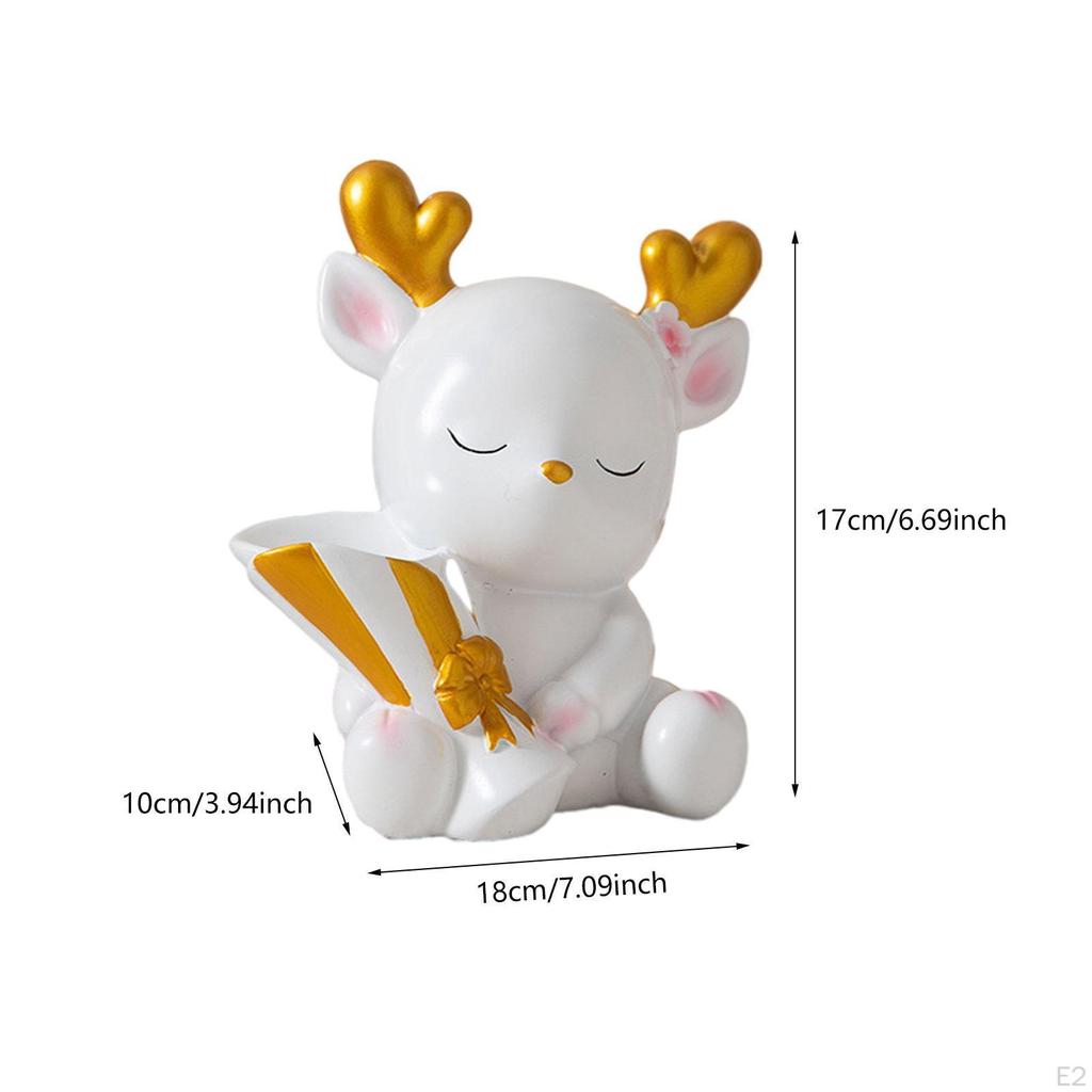 Cartoon Hirsch Statue Schreibtisch Ornament, Harz Skulptur Figur Blumenarrangement für Balkon