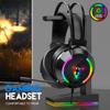 New USB Gaming Headset with Microphone 7.1 Channel Large Earmuffs Listening To Sound Debate Durable Headphones