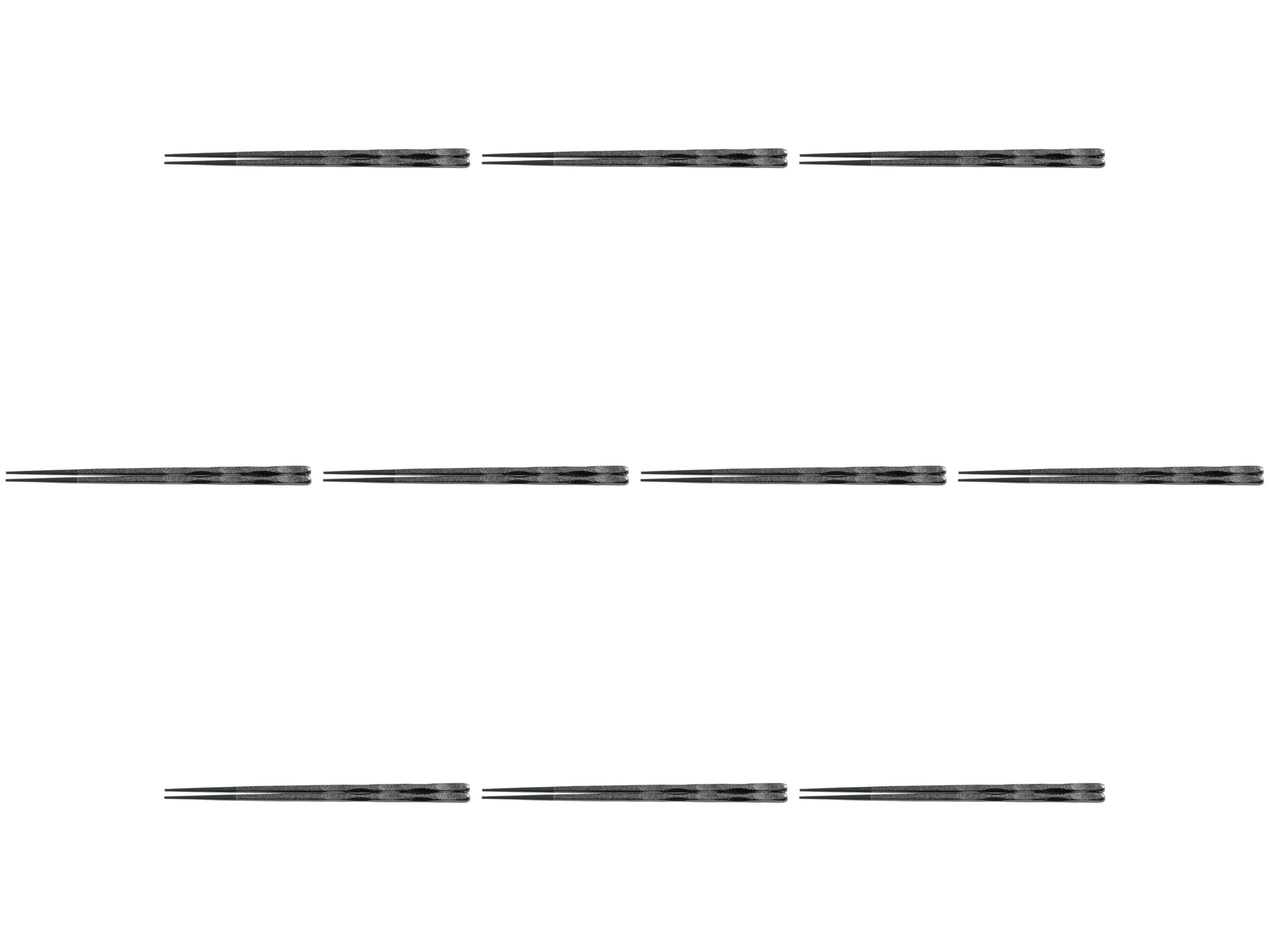 

Set of 10 Carved Pearl x x PBT Dishwasher and Sterilizer Setomonohonpo [PBT] Chopsticks, 22.7cm, Silver-Black [22.7 0.8 0.8cm] Chopsticks, Resin,