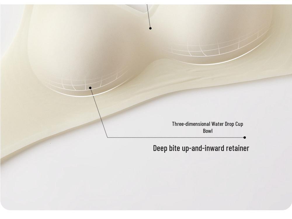 Six Rabbits Women's Push-Up Wire-Free Soft Support Bra, Small Bust, Anti-Sagging, Side Support