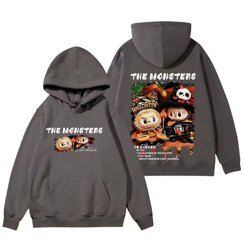 Moletom Infantil Fofo Estampado em 3D LABUBU Pulôveres de Outono e Inverno Mangas Compridas Crianças Presente Divertido Tops