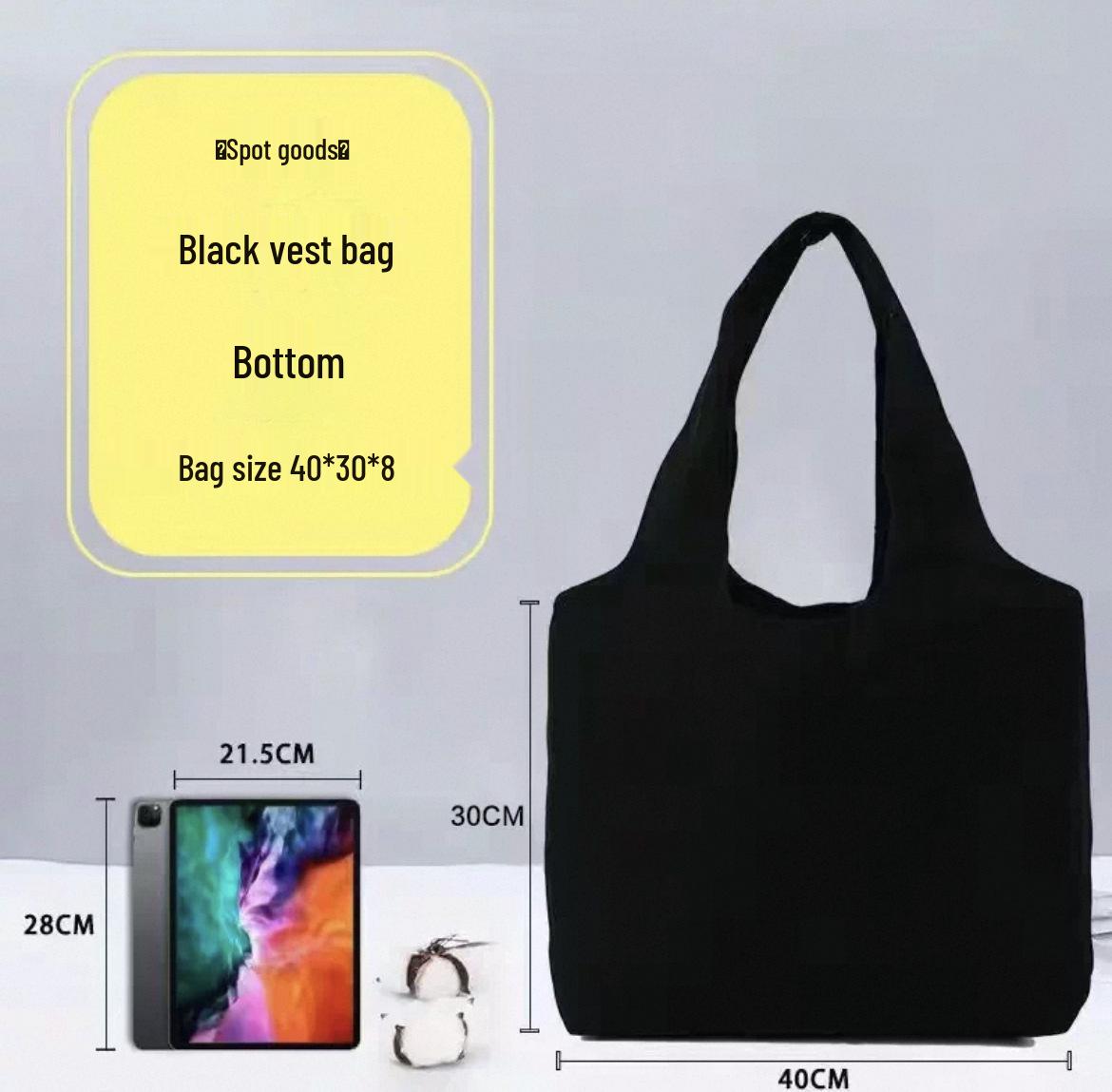 In-Stock Customizable Solid Color Canvas Shoulder Bag for Work & Commute