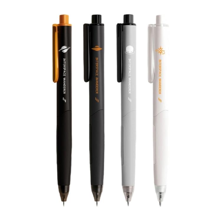 

Set Of 4 0.5mm Ink Roller Ball Pen Fine Point Pen For Exams Office School Writing Smooth Quick Drying Clicks Gel Pen Set