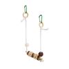   Hanging Swing Toy, Bird Toy, Hanging Bird Swing, Toy with Tree  , Rattan Balls, Corn Husks, Woven for Budgies,