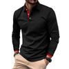 Spring and Autumn Men's Long Sleeved Casual Sports Polo Shirt
