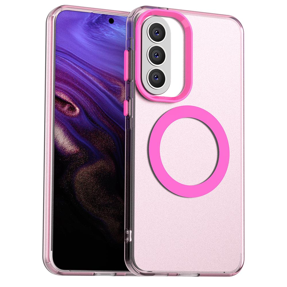 Mattierte Bonbonfarbe Magnetisches Ladecase Für Samsung S26 S25 S23 S24 Ultra Plus FE A57 A37 A17 A07 A56 Transparente Rückseite