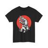 Kneeling Samurai Warrior T-Shirt Red Sun Japanese Armor, Cool Fighter Shirt Gift