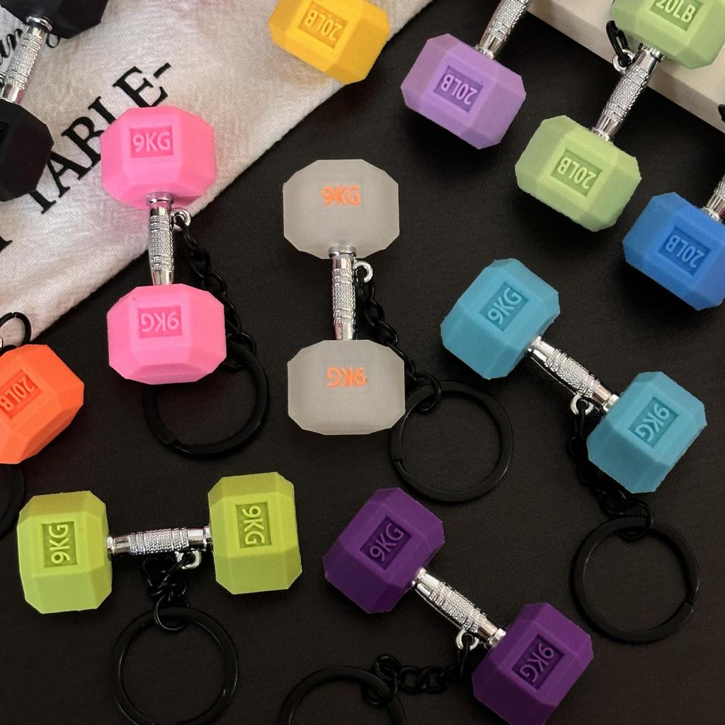 Creative Metal Grip Dumbbell Pendant Charm: Sports-inspired Cultural Ornament