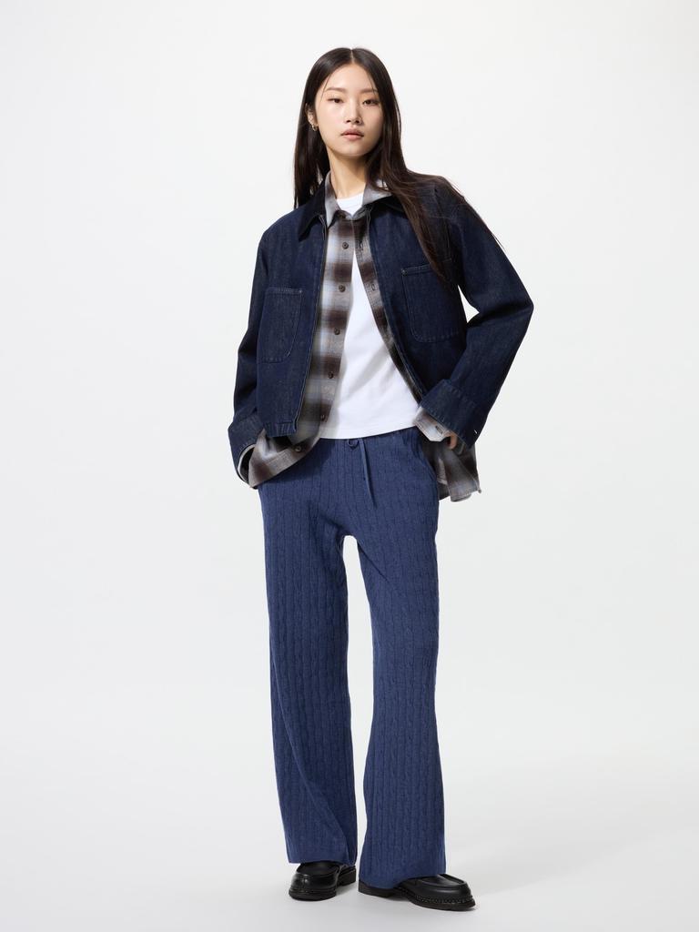 Uniqlo Washable Knit Cable Pants  Length 71 74cm  Long 