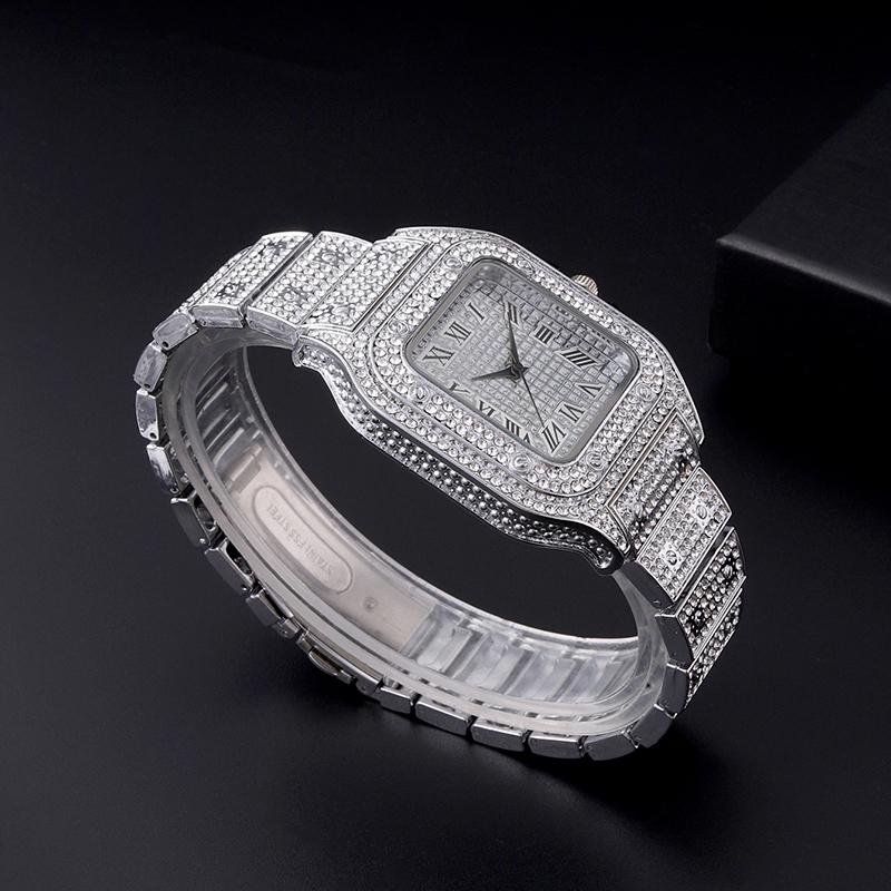 Mode Herren zierliche Edelstahl Uhren Luxus Silber Quarz Armbanduhr Männer Business Casual Uhr