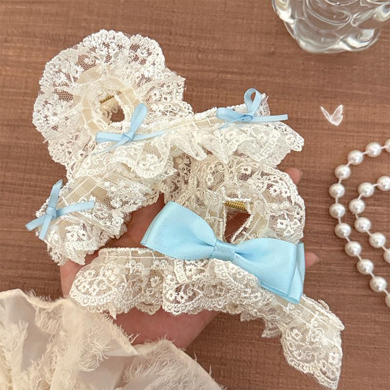 Temperament Lace Bow Hair Clip For Women Girls High Quality  Delicate Hairpin Headdress Sweet Hair Accessories Gifts