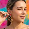 Exaggerated Creative Metal Coral Pendant Earrings for Women Fashion Irregular Geometric Drop Earrings Summer Jewelry Gift