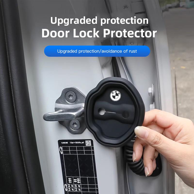 BBIH8 For BMW Car Door Mute Damping Cushion Silicone Lock Buckle Anti-collision Protective Cover Valve Cap X1 X2 X3 X5 X4 X6 X7 iX3 F2