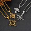 Vnox Celtic Knot Necklace for Men Boys, Stainless Steel Triquetra Pendant with Box Chain Eternal Love Jewelry Gifts for Father
