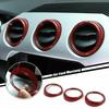 Air Condition Vent Outlet Frame Trim for Ford Mustang 15+ Red Carbon Accessories