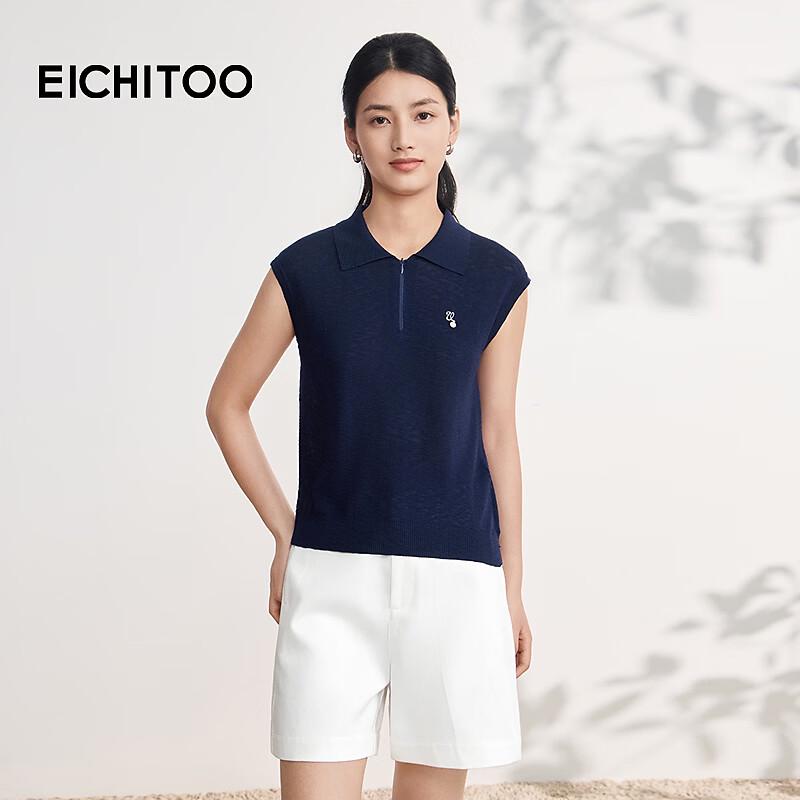 EICHITOO Women s Simple Knit Polo Shirt L