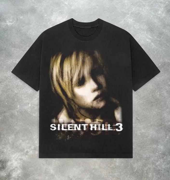 Винтажная футболка Silent Hill 3 – Ретро футболка с игрой ужасов Y2K L