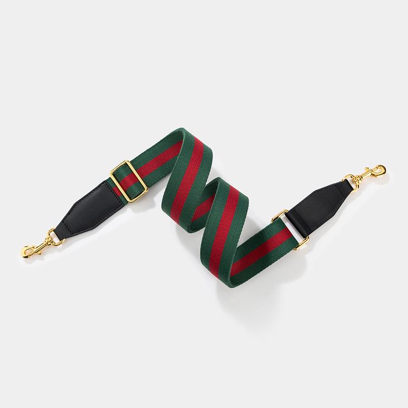 Versatile Single Shoulder Crossbody Bag Strap: Red-Blue Wide Design with Adjustable Red-Green Webbing